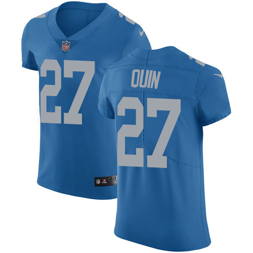 Nike Lions #27 Glover Quin Blue Throwback Men's Stitched NFL Vapor Untouchable Elite Jersey - Click Image to Close